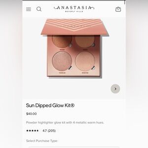 Anastasia Beverly Hills Sugar Glow Kit with Warm Tones- NIB